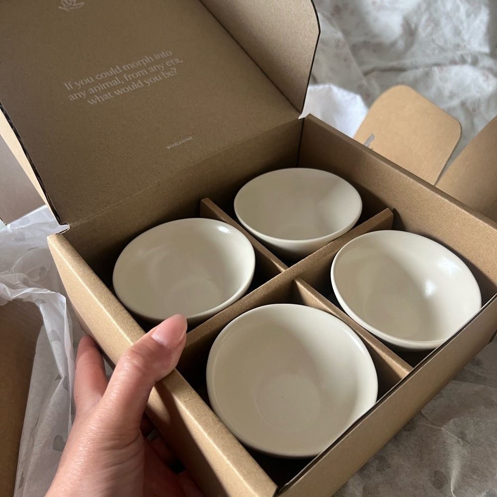 Elegant Cream Ceramic Bowl Set